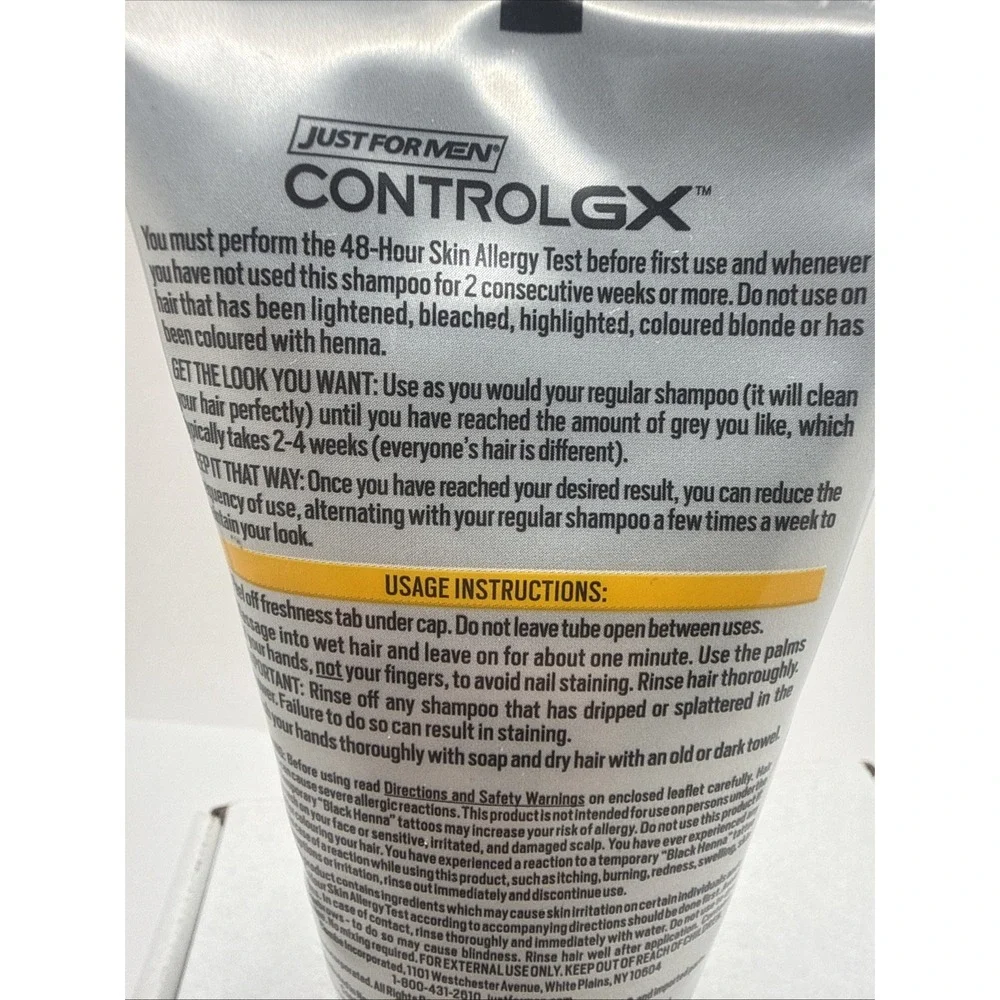 Just for Men Control GX 2 in 1 Shampoo and Conditioner 5 Fl Oz Grey Reducing